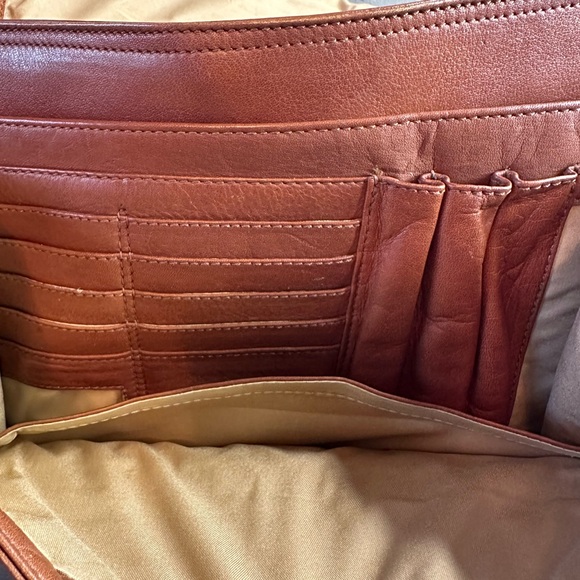 American Angel tan leather mail bag 1980’s side body bag - Picture 9 of 15